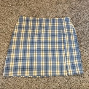 Blue and cream plaid mini skirt | Olivia Rodrigo inspired